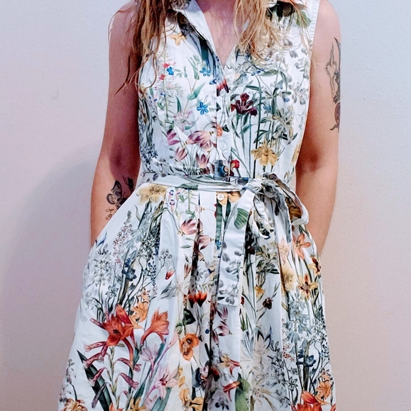 Talbots Dresses & Skirts - Talbots white floral print dress